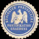 Siegelmarke Königlich Preussische Fortifikation Graudenz W0219805