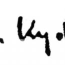 Signature of Lucjan Kydryński (1961)